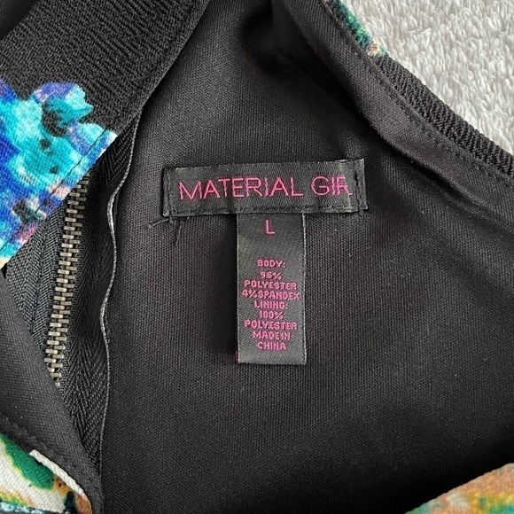 Material Girl women’s Floral print mini Dress zipped back size L - Picture 8 of 9